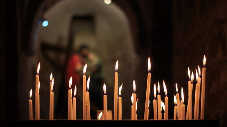 Velas são uma parte importante da celebração ortodoxa.