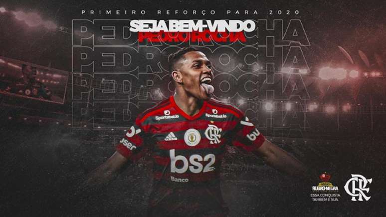 Flamengo anuncia Pedro Rocha, primeiro reforço do clube Rubro-negro (Foto: Reprodução/Twitter)