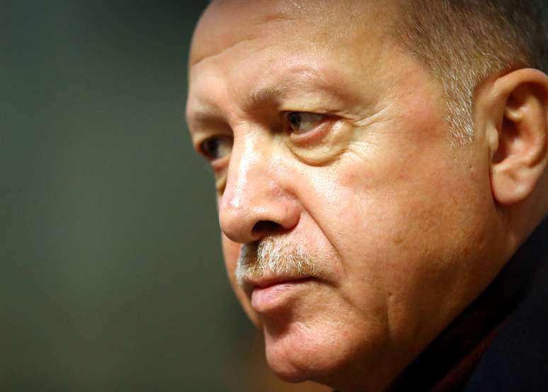 Presidente da Turquia, Tayyip Erdogan, na sede da ONU em Genebra
17/12/2019 REUTERS/Denis Balibouse