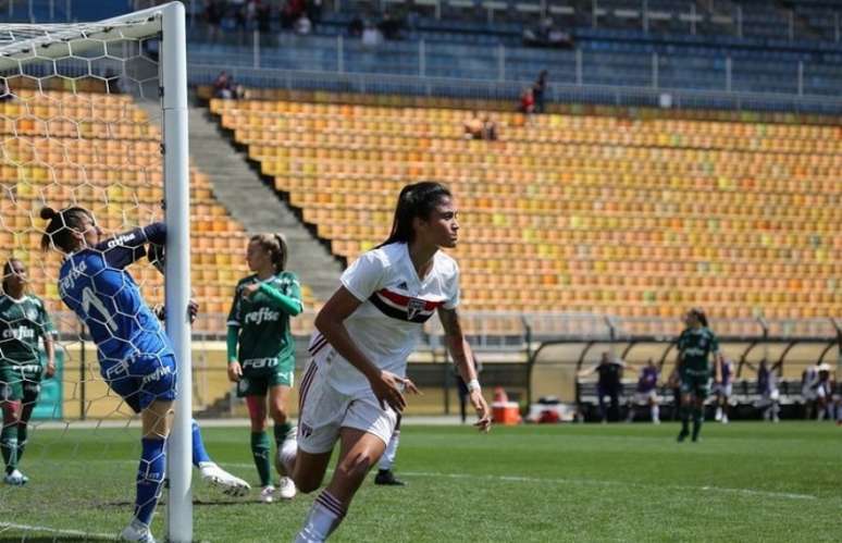 Jaqueline marcou nove gols pelo São Paulo durante a temporada 2019 (Foto: Afonso Pastore/saopaulofc.net)