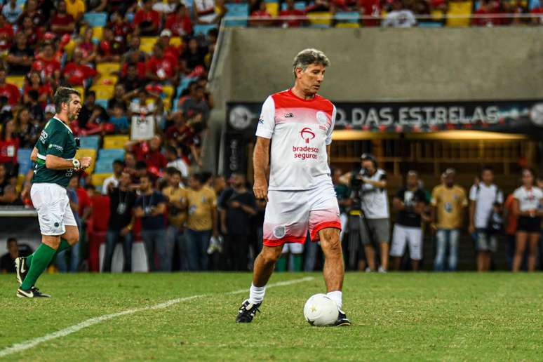 Renato Gaúcho, em ação durante o Jogo das Estrelas, no Maracanã