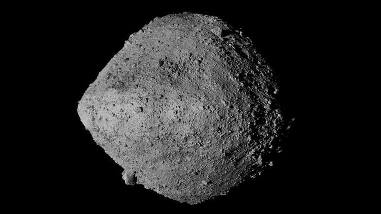 Modelo 3D do asteróide Bennu, criado usando dados da missão da Nasa Osiris-Rex