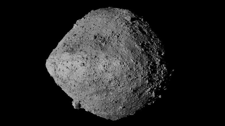 Modelo 3D do aster&oacute;ide Bennu, criado usando dados da miss&atilde;o da Nasa Osiris-Rex