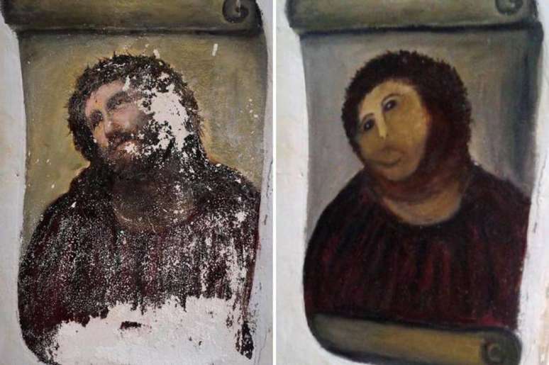 Imagem ficou famosa depois da tentativa de restauração da obra original, na Espanha 