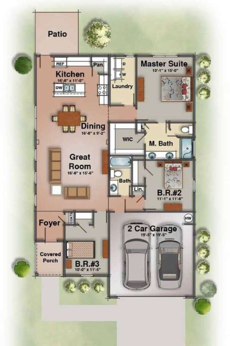 30. Faça a planta de casa simples de acordo com área da sua casa – Por: Decor Fácil