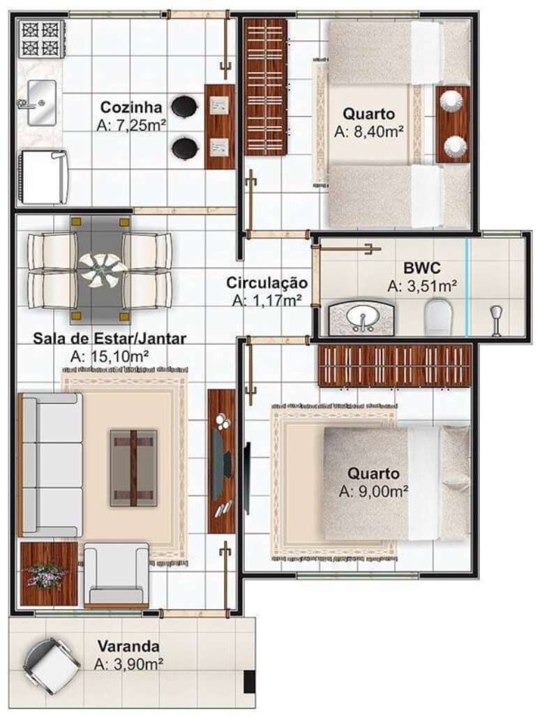 51. Plantas de casas simples e práticas – Por: Pinterest