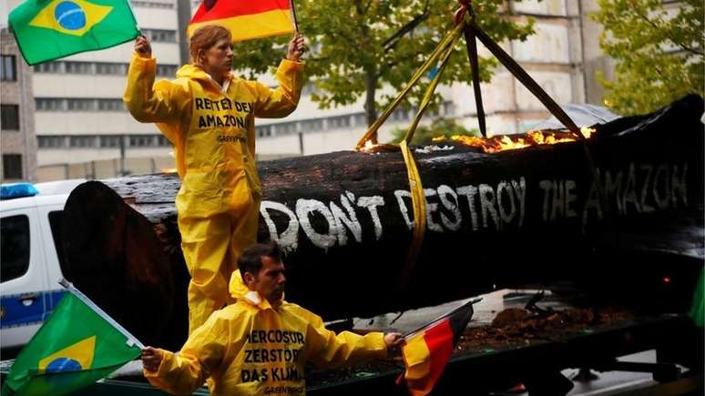 O Brasil foi um dos principais alvos de protestos de ambientalistas durante a conferência sobre clima da ONU, na Espanha