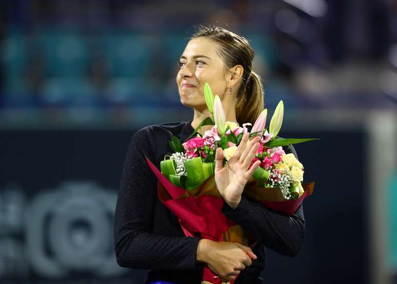 Maria Sharapova, da Rússia, após partida contra a australiana Ajla Tomljanovic. 19/12/2019. REUTERS/Ahmed Jadallah