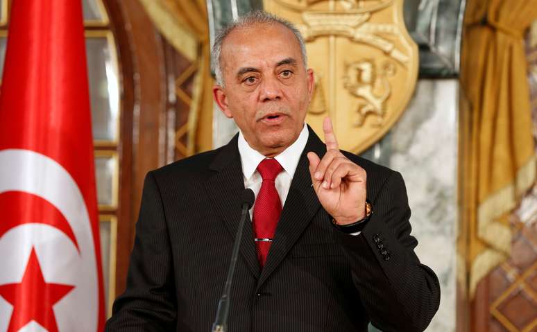 O primeiro-ministro designado da Tun&iacute;sia, Habib Jemli, fala durante uma coletiva de imprensa em Tunes, Tun&iacute;sia. 01/01/2020. REUTERS/Zoubeir Souissi