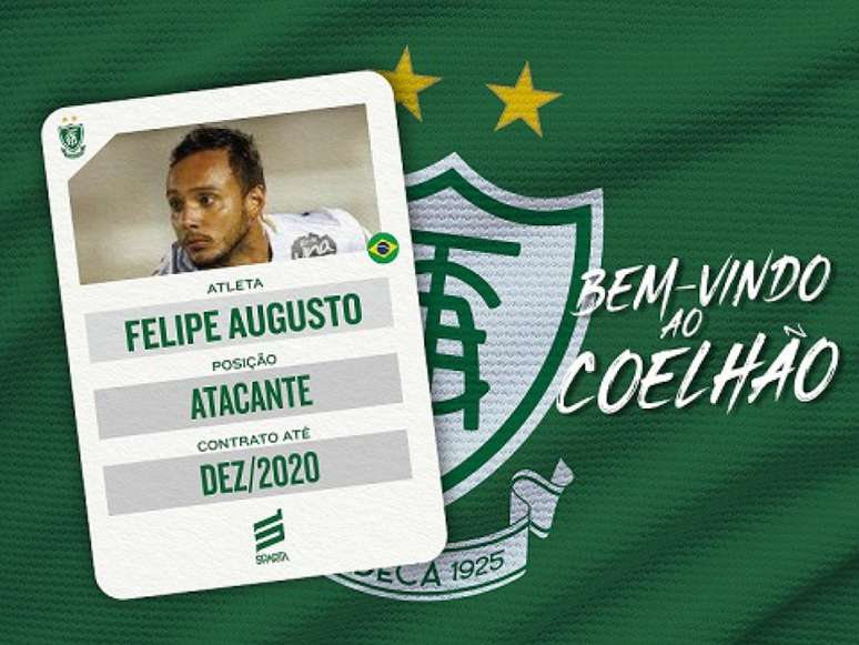 Felipe Augusto é o quarto reforço do Coelho para a temporada-(Divulgação/América-MG)