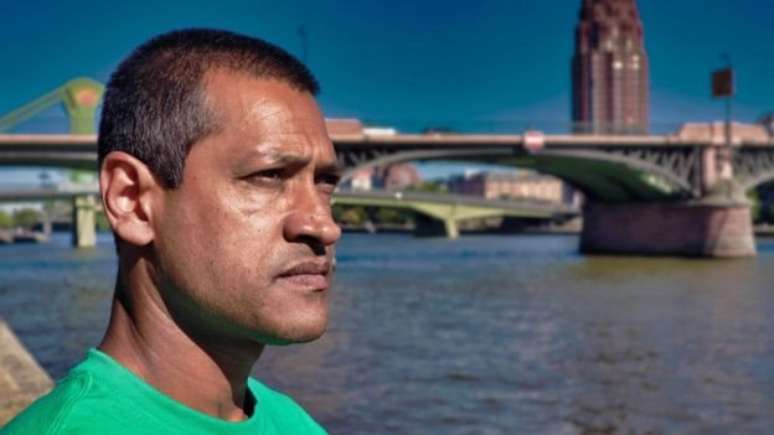 Amigos dizem que Iderval era positivo e calmo; na foto, de julho de 2018, ele estava em Frankfurt, na Alemanha