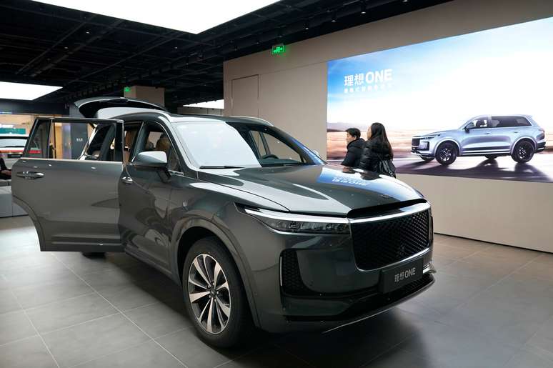 Carro da montadora chinesa Lixiang em exposição em Pequim. 3/1/2020. REUTERS/Jason Lee