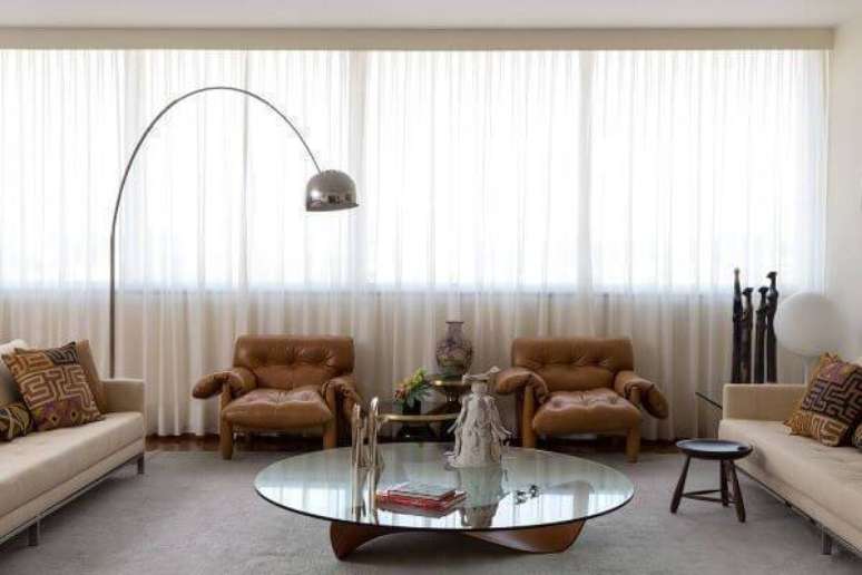 35. Decoração de sala de estar com luminária – Projeto: Diptico