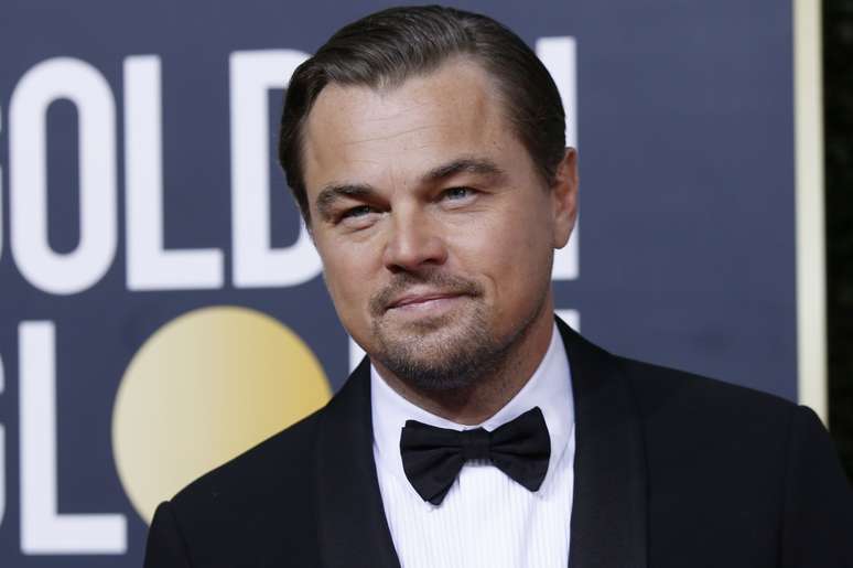 Leonardo DiCaprio no tapete vermelho do Globo de Ouro