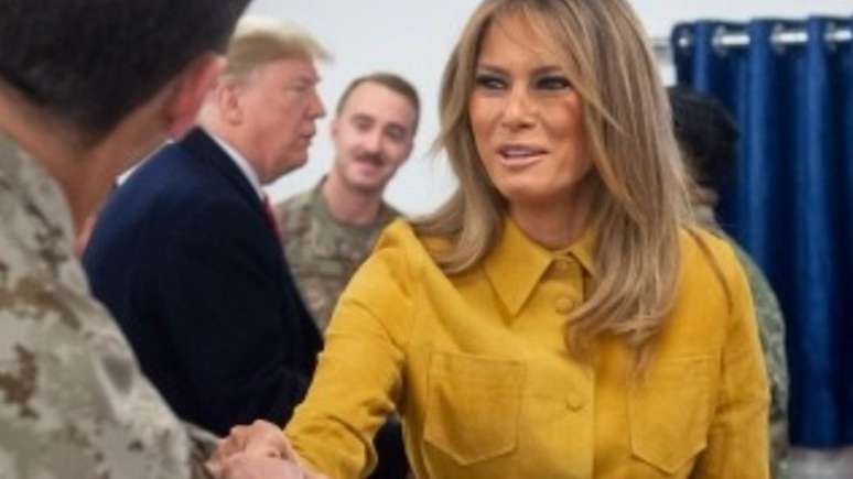 Trump disse que estava preocupado com a esposa dele, Melania, durante sua visita ao Iraque