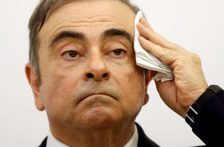 Carlos Ghosn durante entrevista coletiva em Beirute
08/01/2020 REUTERS/Mohamed Azakir