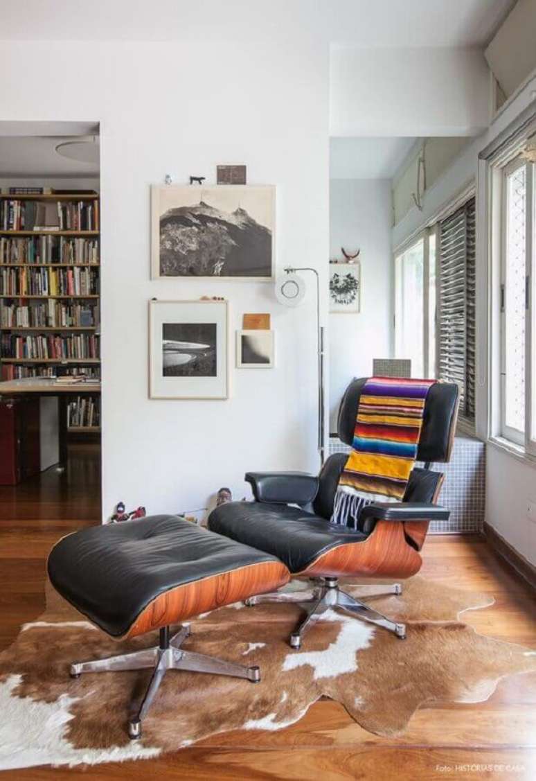 45. Os tapetes de couro podem modificar a decora&ccedil;&atilde;o de um ambiente &ndash; Foto: Hist&oacute;rias de Casa