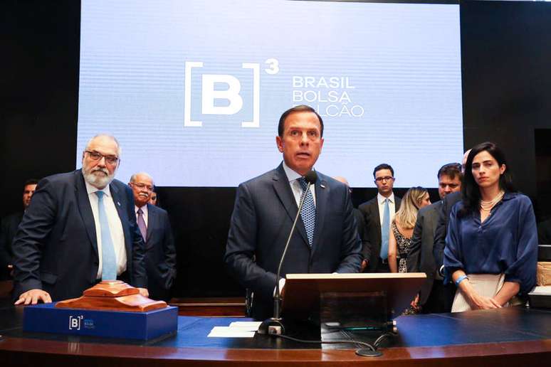 Governador de São Paulo, João Doria, esteve presente no leilão do lote de rodovias estaduais Piracicaba-Panorama na Bolsa de Valores