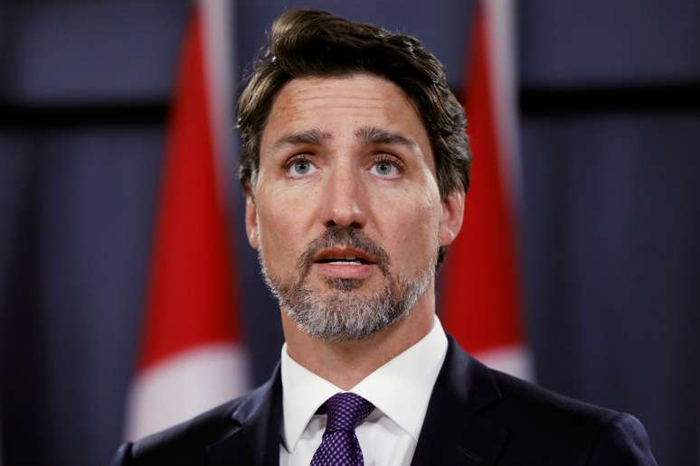 Primeiro-ministro do Canadá, Justin Trudeau, durante entrevista coletiva em Ottawa
09/01/2020 REUTERS/Blair Gable