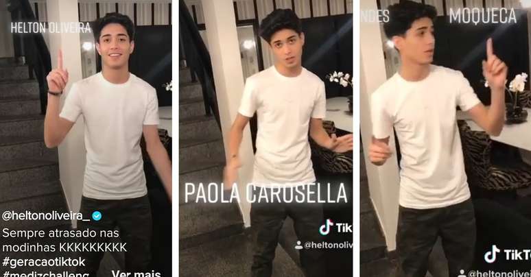 Helton conseguiu centenas de novos seguidores no TikTok com vídeo de dancinha