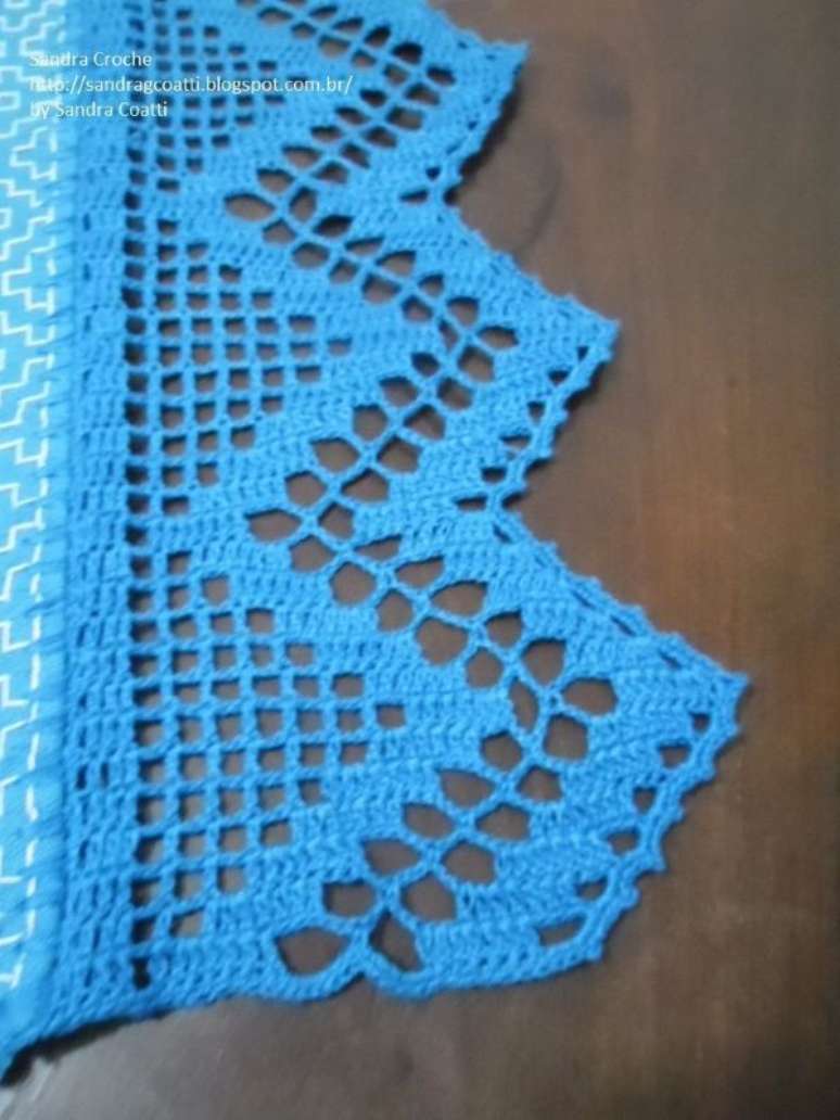 83. Bico de crochê azul – Foto: Pinterest