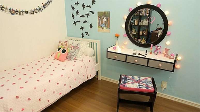 81. Penteadeiras modernas para quarto de menina &ndash; Via: Pinterest