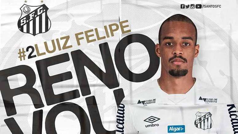 Luiz Felipe renova contrato com o Santos