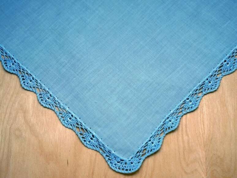 41. Bico de crochê para pano de prato no canto. Foto de Bumblebee Linens