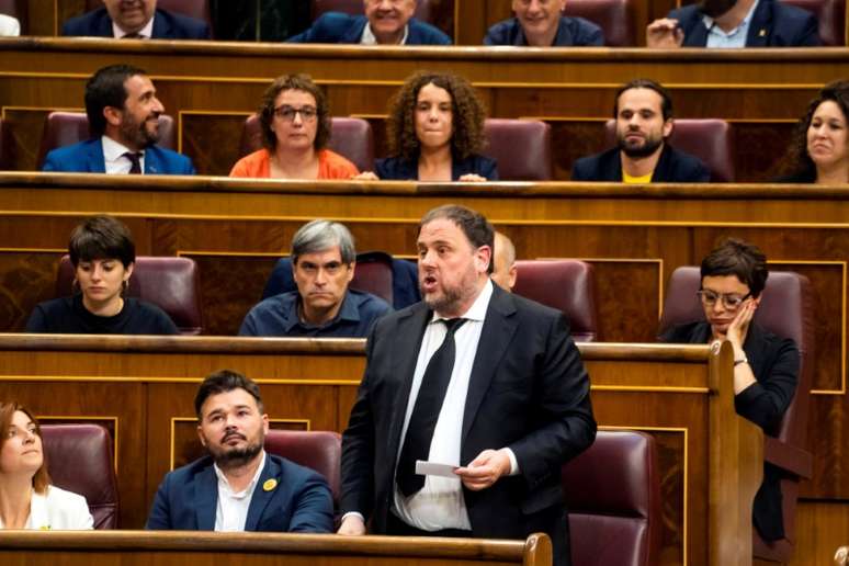 Oriol Junqueras faz juramento como deputado no Parlamento espanhol em 2019
21/05/2019
Angel Navarrete/Pool via REUTERS