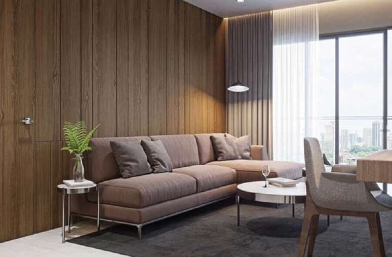 83. Escolha o melhor sofá que se adapta ao seu ambiente decorado – Foto: Pinterest