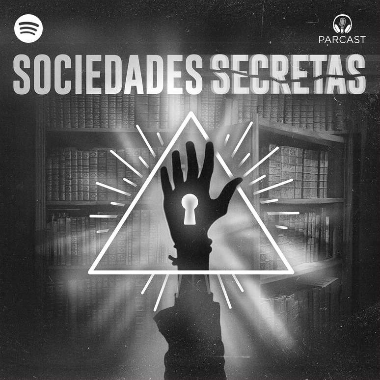 Capa do podcast &#034;Sociedades Secretas&#034;.