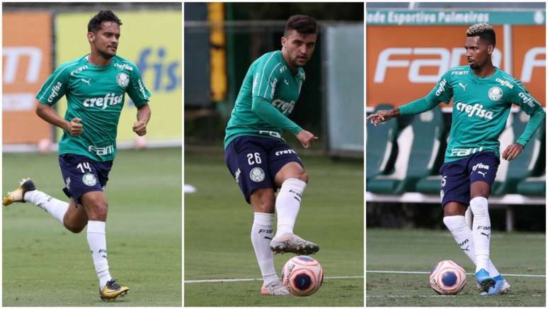 Gustavo Scarpa, Victor Luis e Matheus Fernandes têm propostas (Foto: Agência Palmeiras)
