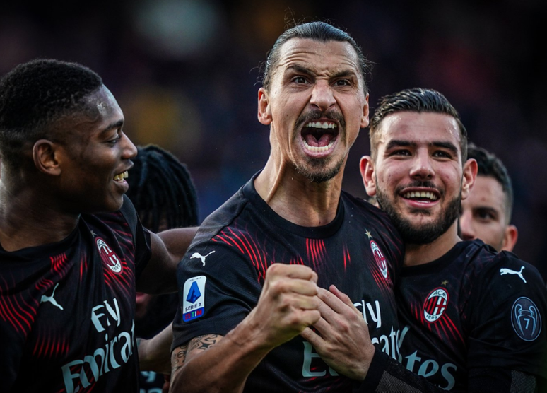 Ibrahimovic marcou pela primeira vez em seu retorno ao Milan (Foto: Divulgação/AC Milan)