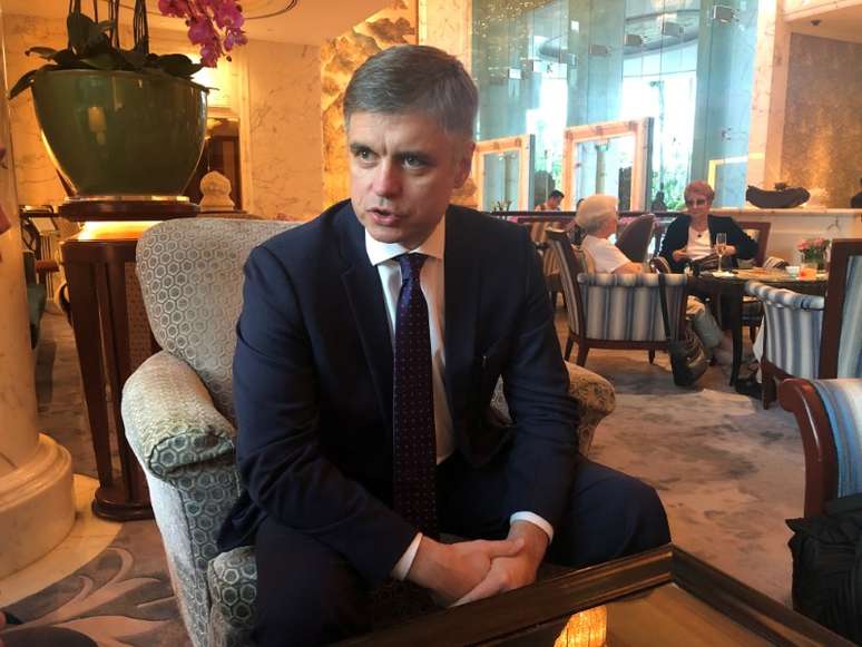 Ministro das Relações Exteriores da Ucrânia, Vadym Prystaiko, dá entrevista à Reuters durante visita a Cingapura
13/01/2020
REUTERS/Aradhana Aravindan
