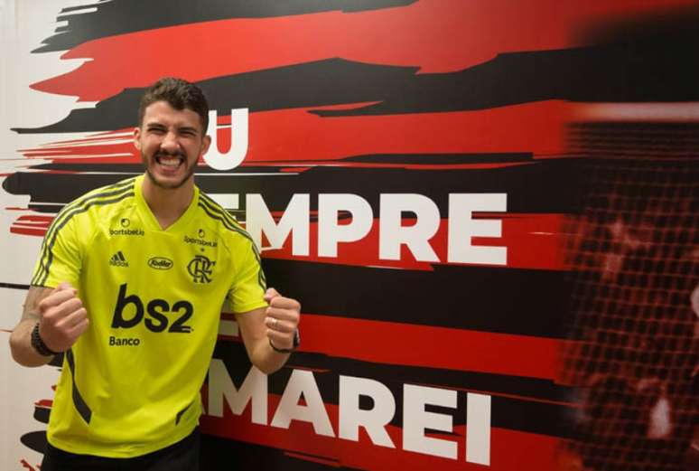 Gustavo Henrique já conheceu o CT e está treinando no Ninho do Urubu (Foto: Alexandre Vidal / Flamengo)