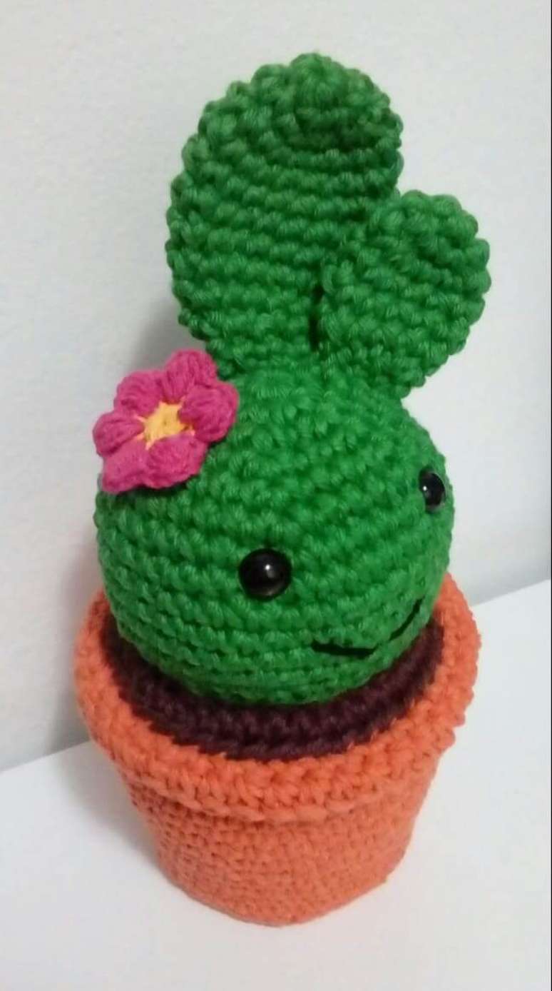 57. Peso de porta em croch&ecirc; cacto &ndash; Foto: Pinterest