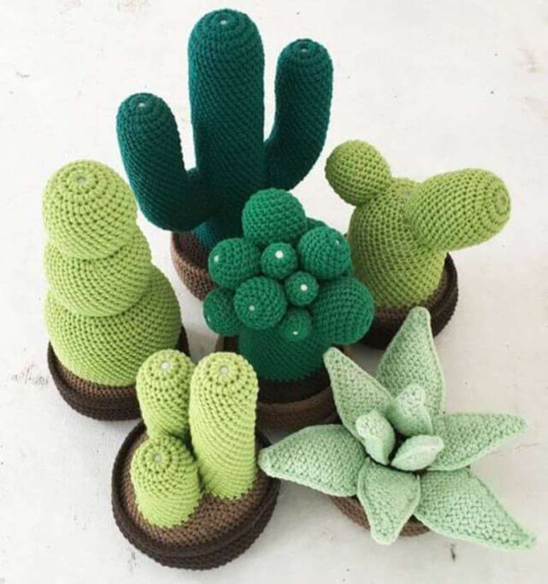 58. Quem gosta de cactos, pode usar como peso de porta lindos &ndash; Foto: Pinterest