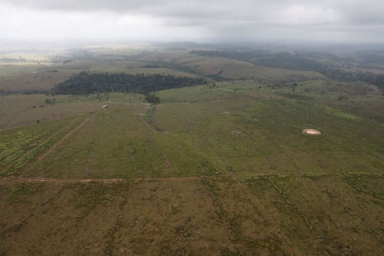 Vista a&eacute;rea de &aacute;rea desmatada da florestra amaz&ocirc;nica
11/09/2019
REUTERS/Nacho Doce
