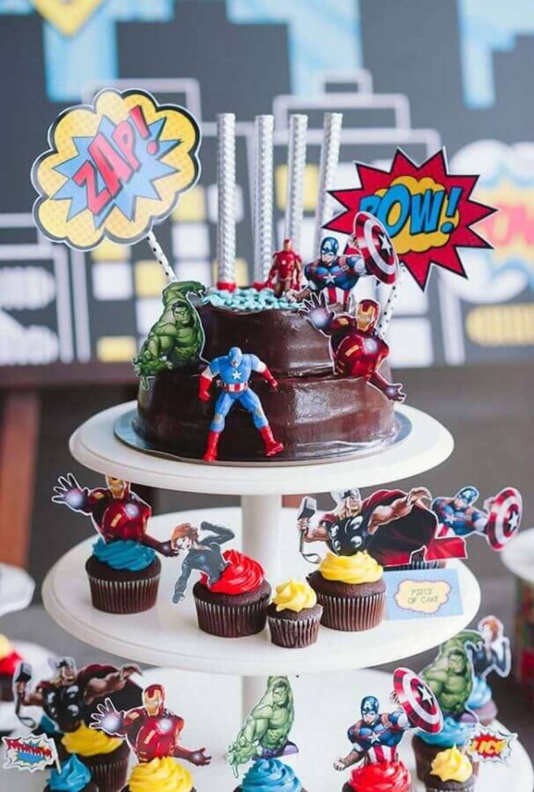 47. Decora&ccedil;&atilde;o divertida para festa dos Vingadores &ndash; Foto: Dcore Voc&ecirc;