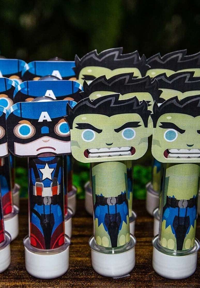 60. Ideias de lembrancinhas personalizadas para festa infantil dos Vingadores – Foto: Kara’s Party Ideas