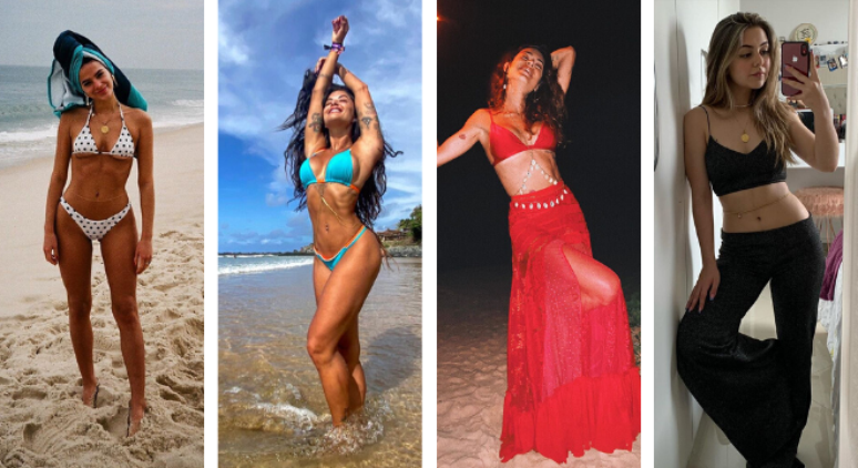 Celebridades mostram formas de usar body chain (Reprodução/Instagram)