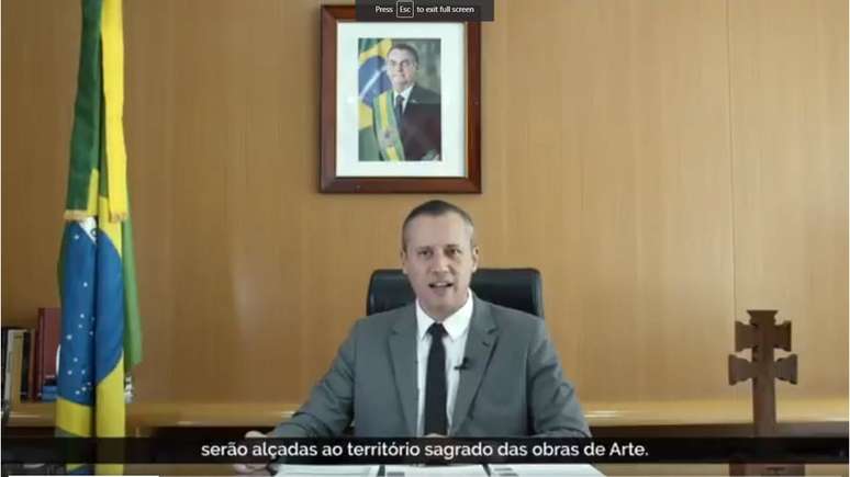 Frase de Alvim foi dita no vídeo de lançamento do Prêmio Nacional das Artes, divulgado pelos perfis oficiais da Secretaria Nacional de Cultura em redes sociais