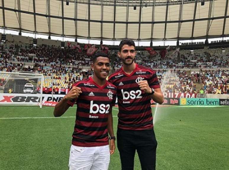 Pedro Rocha e Gustavo Henrique, reforços do Flamengo para a temporada (Foto: Twitter / Flamengo)