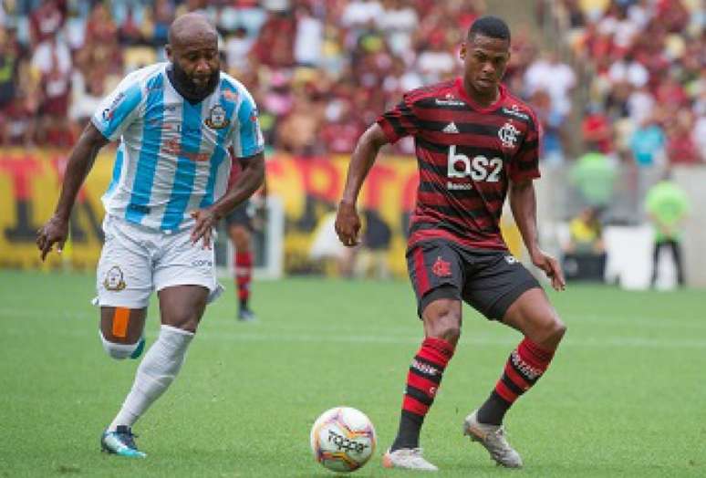 Lucas Silva participou do jogo entre Flamengo e Macaé (Foto: Alexandre Vidal)