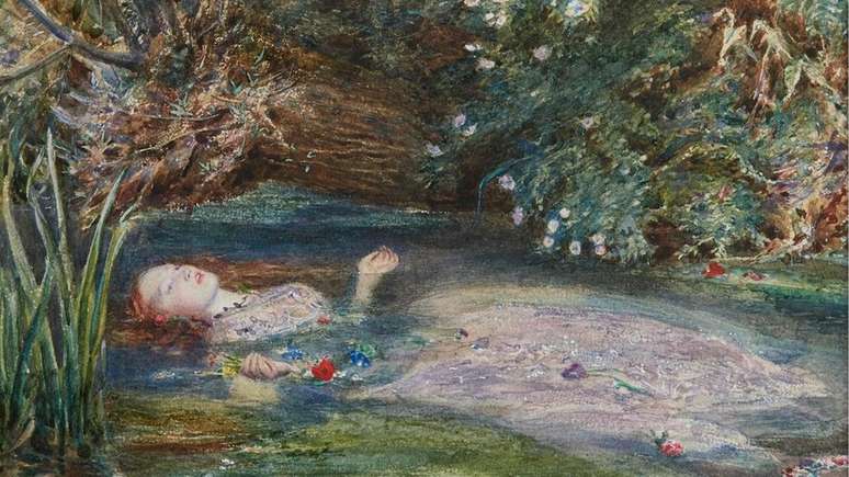 Siddal tornou-se famosa por estampar obras como a melancólica 'Ophelia' (1851-2), de John Everett Millais