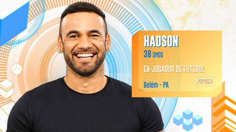 De Belém, o ex-jogador de futebol Hadson, de 38 anos, integra o time 'Pipoca' no 'BBB 20'.