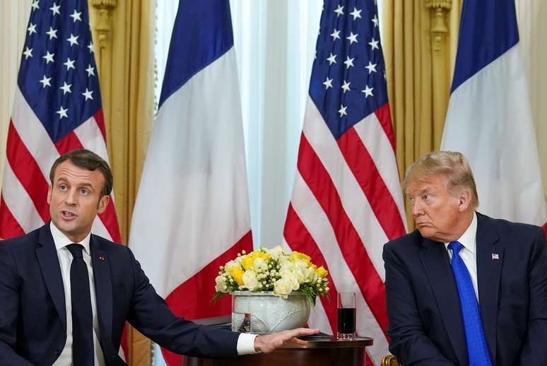 Presidente da França, Emmanuel Macron, durante encontro com o presidente norte-americano Donald Trump 
03/10/2019
REUTERS/Kevin Lamarque