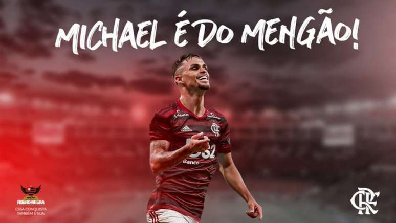 Atacante Michael reforça o Flamengo nas próximas temporadas (Foto: Divulgação/Flamengo)