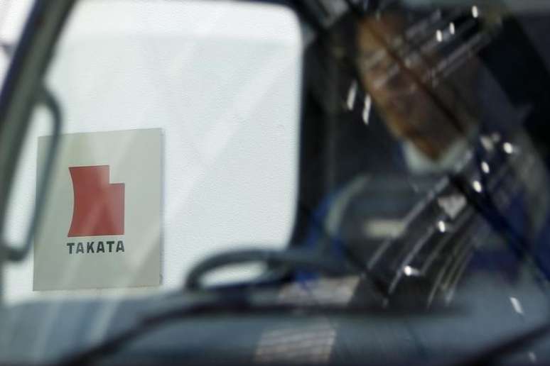 Logotipo da Takata. 12/4/2013. REUTERS/Yuya Shino