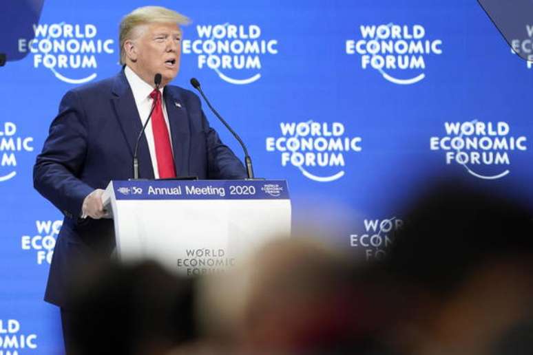 Trump discursa no Fórum Econômico Mundial de Davos, na Suíça